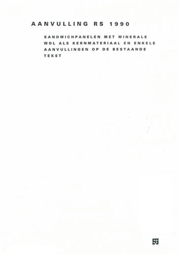 omslag Richtlijn sandwichpanelen met minerale wol (aanvulling RS 1990)