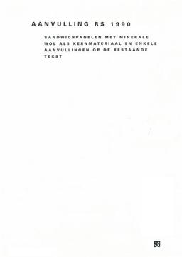 omslag Richtlijn sandwichpanelen met minerale wol (aanvulling RS 1990)